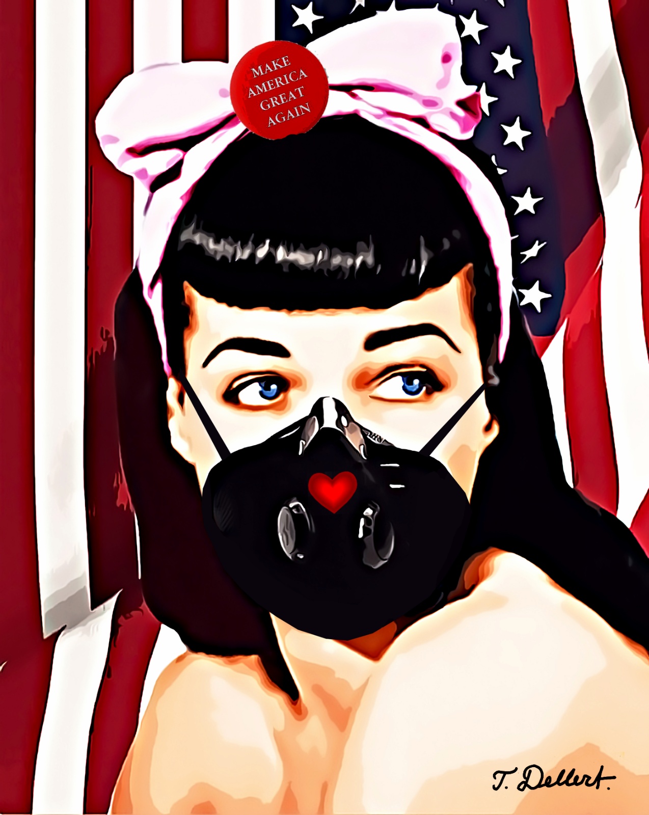 Bettie Page  in corona mask  FINAL  copy